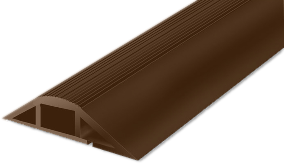 RS PRO 1 m Brown Cable Cover in Polyvinyl Chloride, 29.4 mm ID