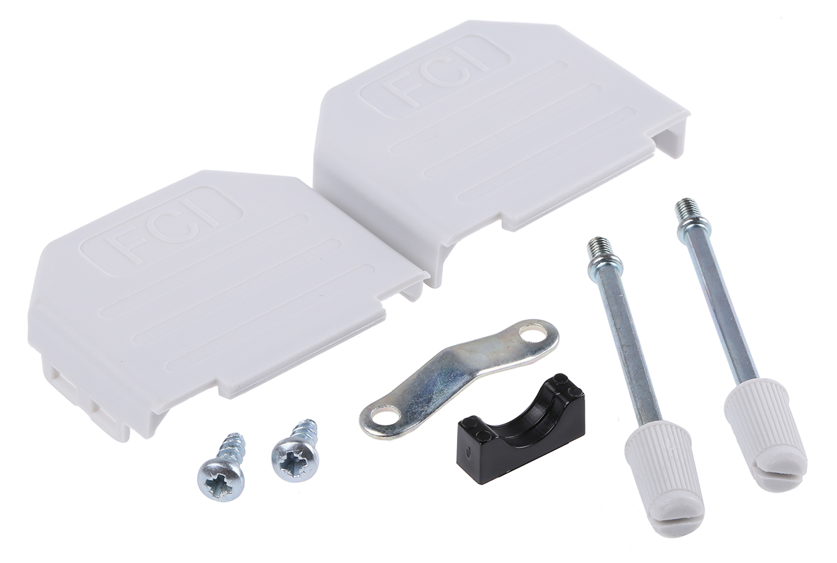 Amphenol Communications Solutions BLF Series Nylon Straight D-Sub Backshell, 15 Way Strain Relief