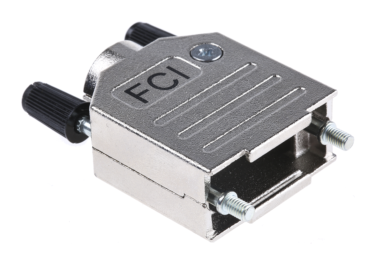Amphenol Communications Solutions 8655MH Series Die Cast Zinc Straight D-Sub Backshell, 9 Way Strain Relief