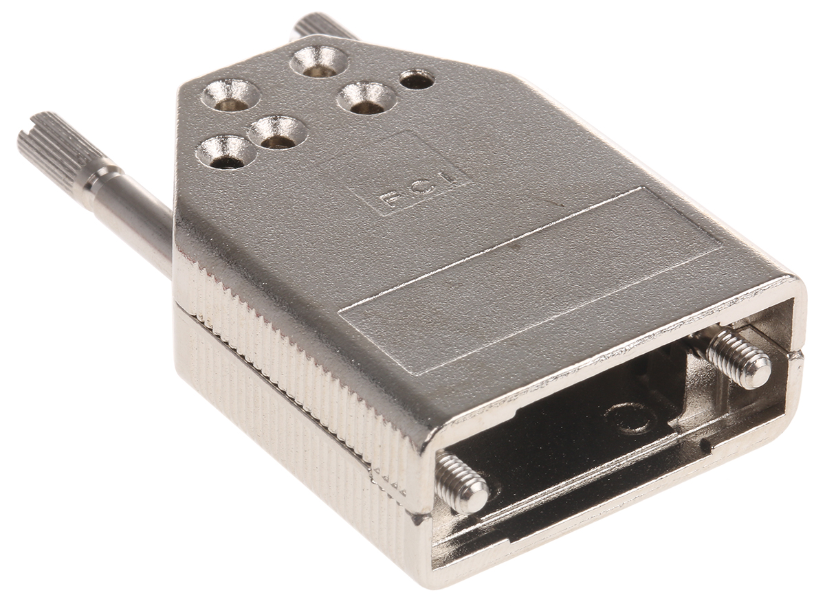 Amphenol Communications Solutions 8655MH Series Die Cast Zinc Straight D-Sub Backshell, 9 Way Strain Relief
