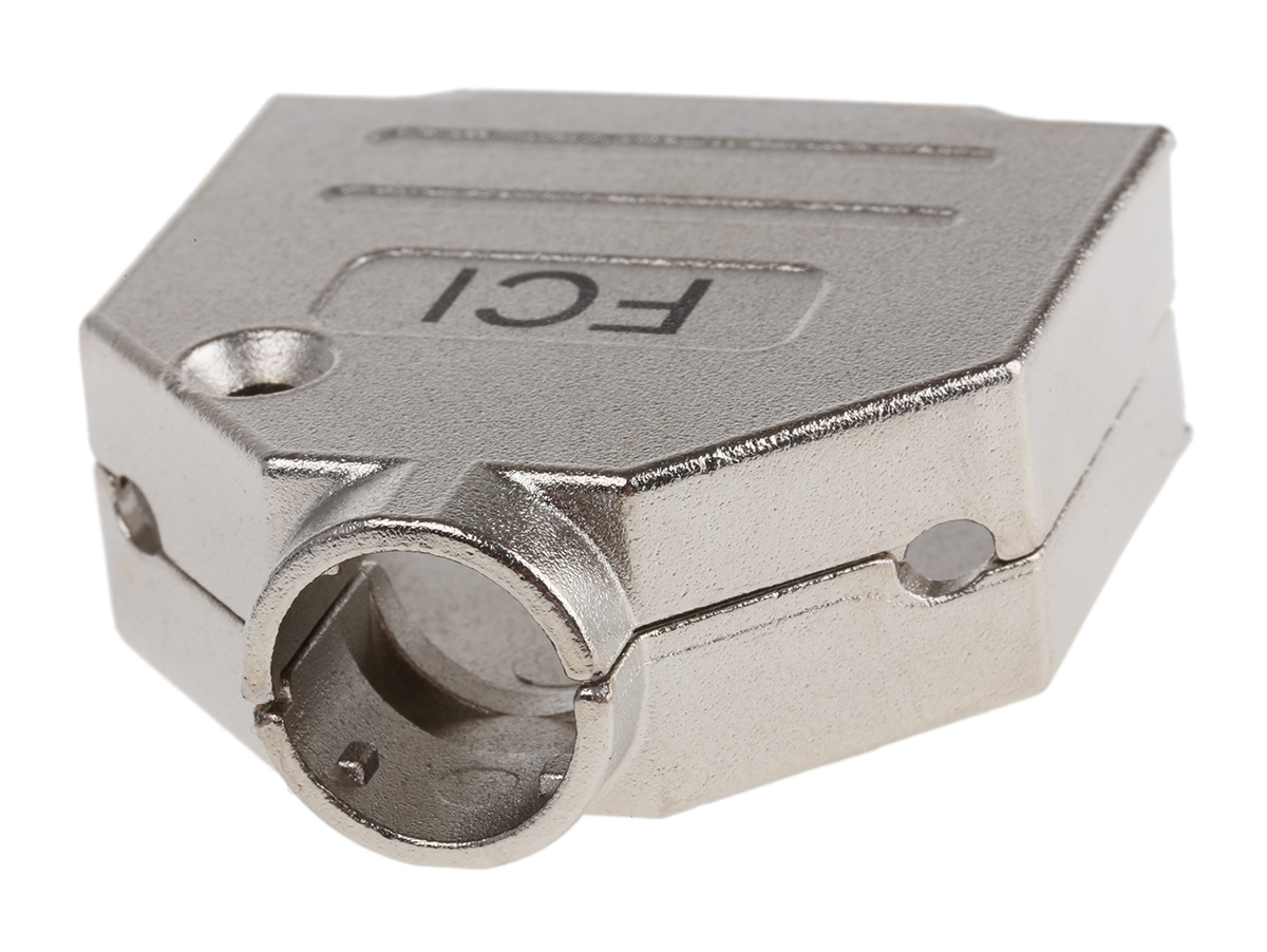 8655mh1501bklf Amphenol Communications Solutions 8655MH Series Die Cast Zinc Straight D-Sub Backshell, 15 Way Strain Relief