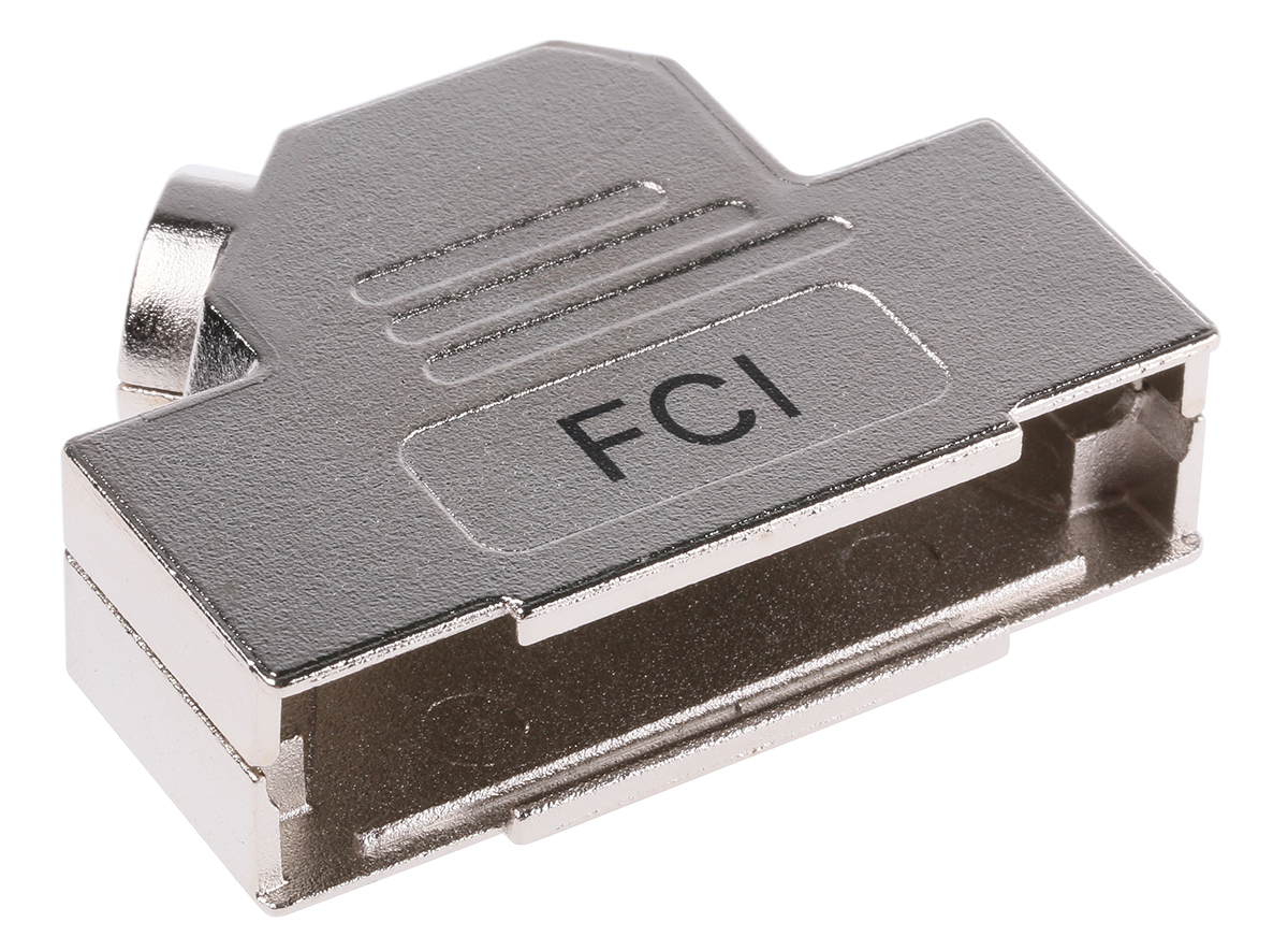 Amphenol Communications Solutions 8655MHR Series Die Cast Zinc Angled D-Sub Backshell, 25 Way Strain Relief