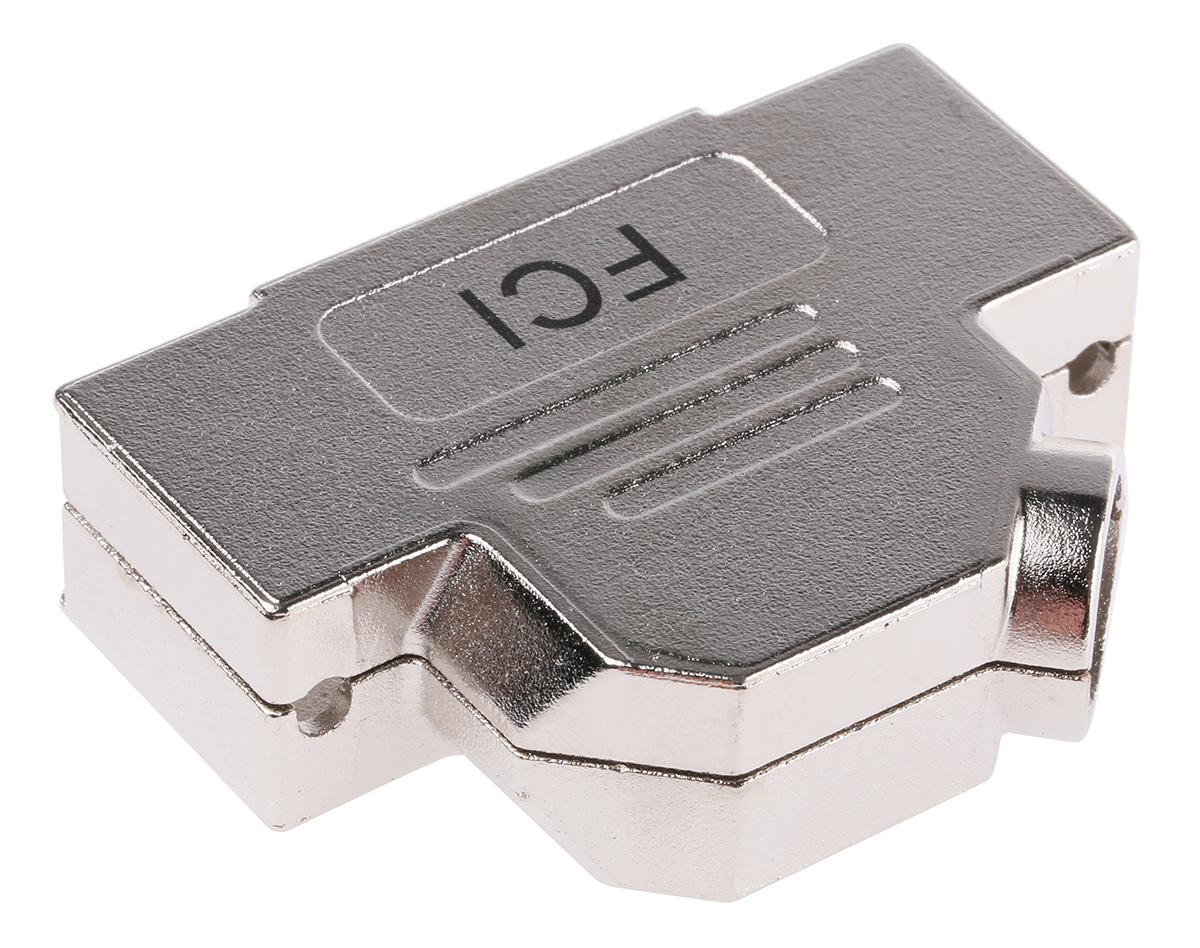 8655mhra2501klf Amphenol Communications Solutions 8655MHR Series Die Cast Zinc Angled D-Sub Backshell, 25 Way Strain Relief
