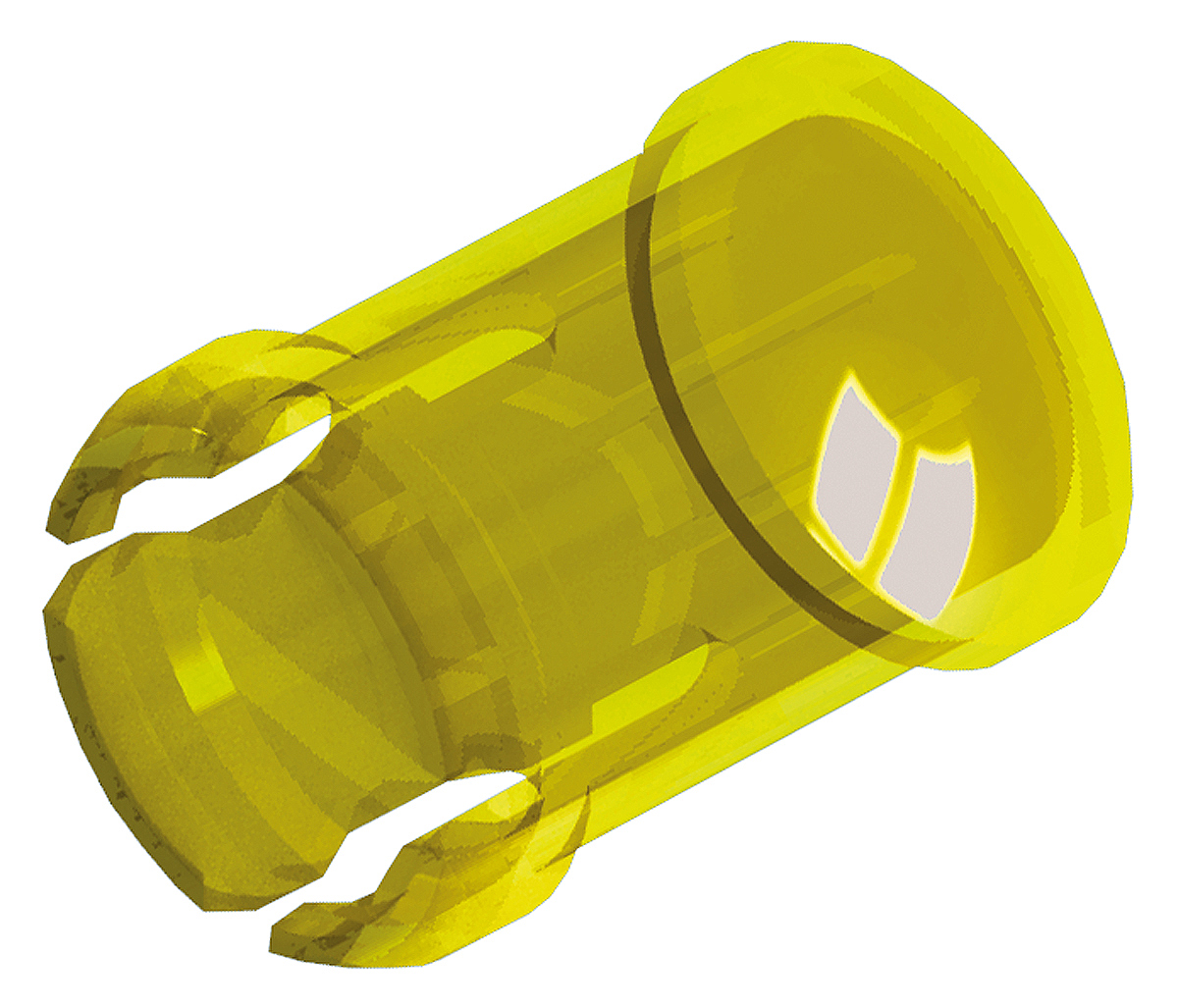 Keystone for use with Through-Hole LEDs Yellow 3 mm