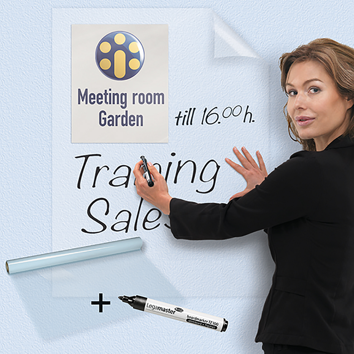 Legamaster White Board, 80 cm Height, 60 cm Width