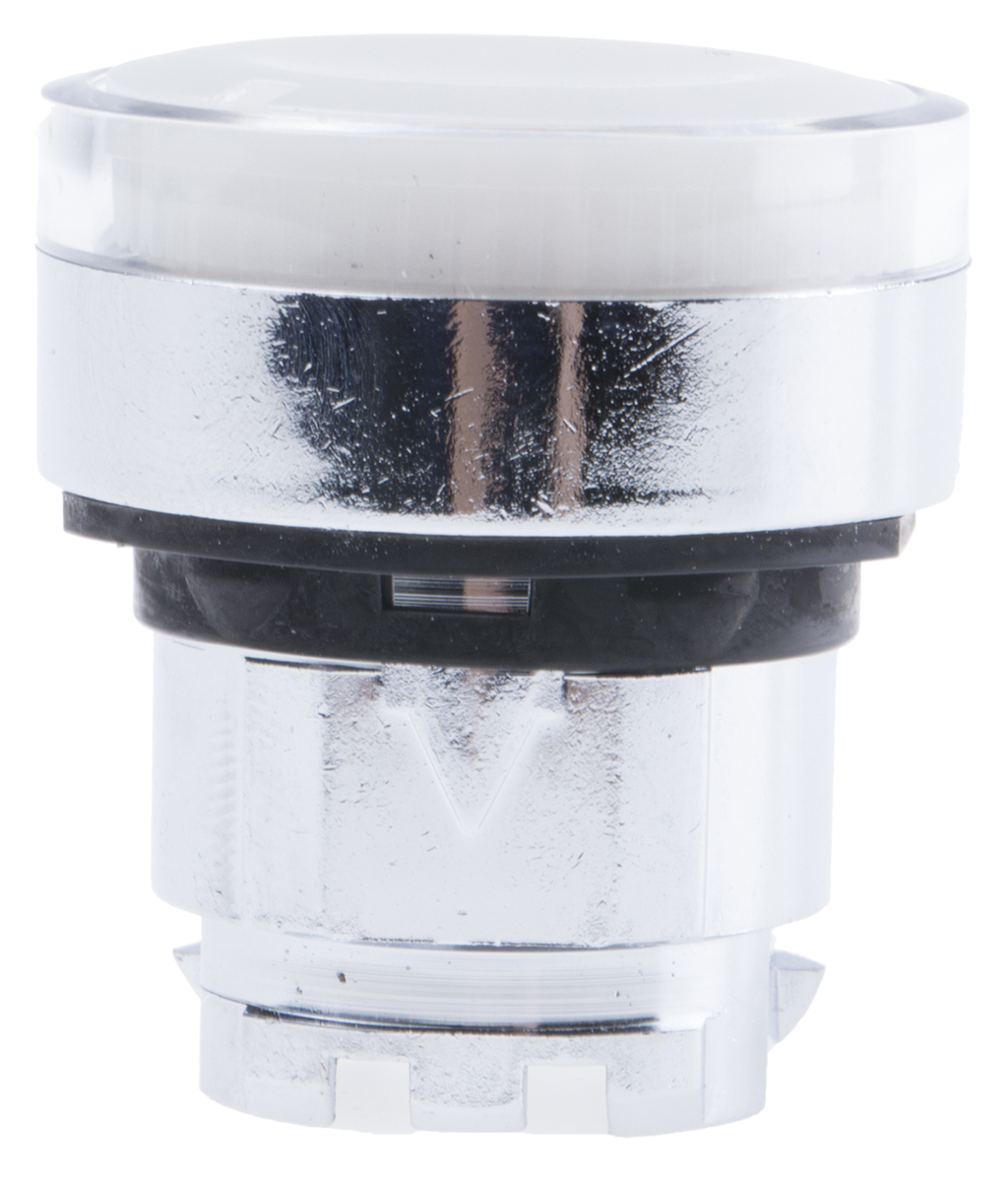 Schneider Electric Harmony XB4 Series, White Push Button Head, Spring Return, 22mm Cutout