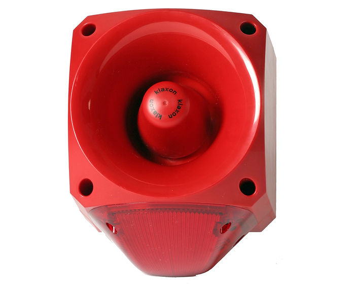 Klaxon PNC Series Red Beacon, 110 → 230 V, IP66, Fixed Mount, 116dB at 1 Metre