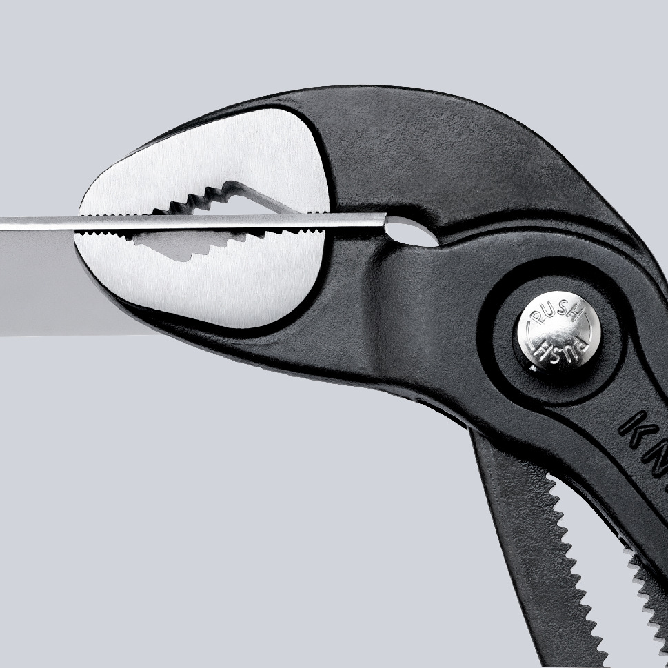 87-01-250 Knipex Cobra® 1-Piece Hightech Water Pump Pliers, 249 mm Overall, 1.38m Jaw