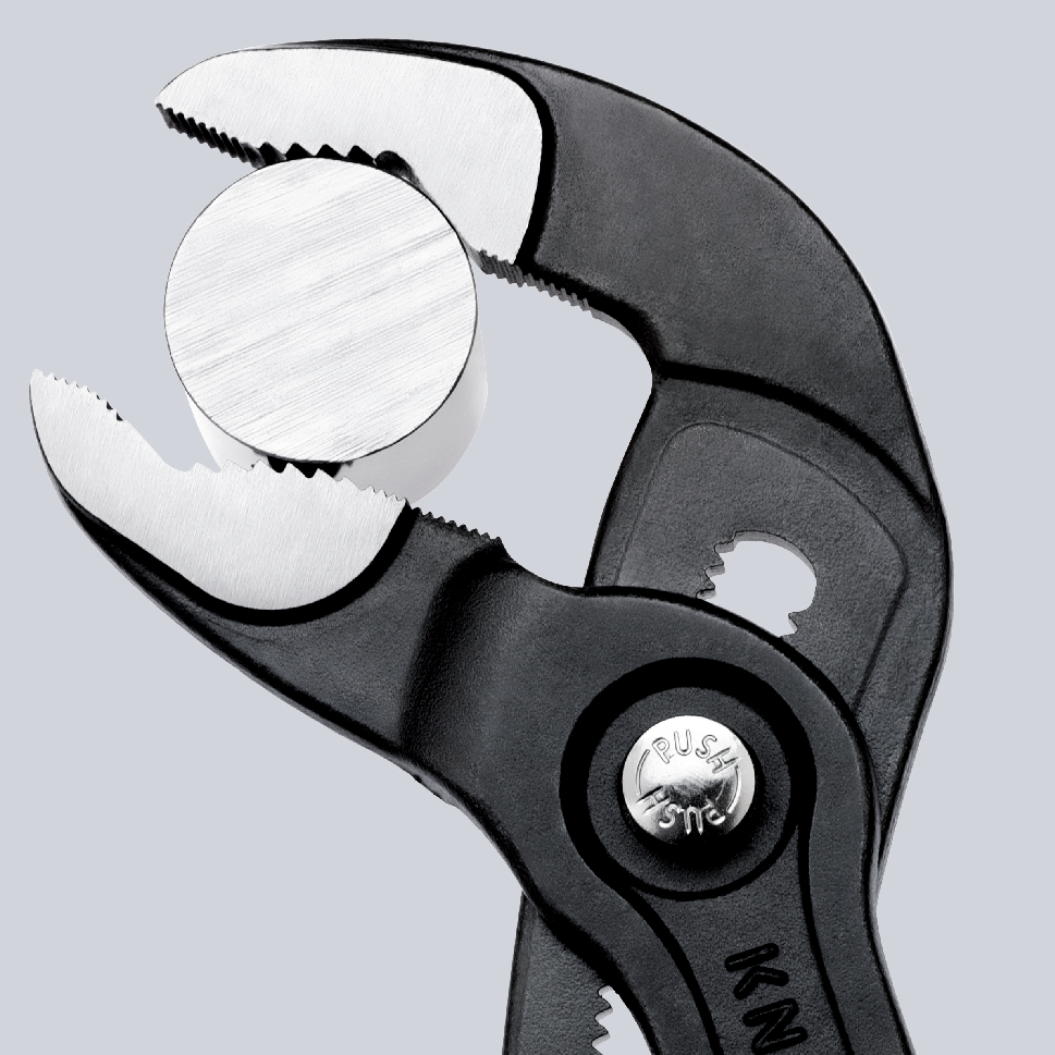 87-01-250 Knipex Cobra® 1-Piece Hightech Water Pump Pliers, 249 mm Overall, 1.38m Jaw