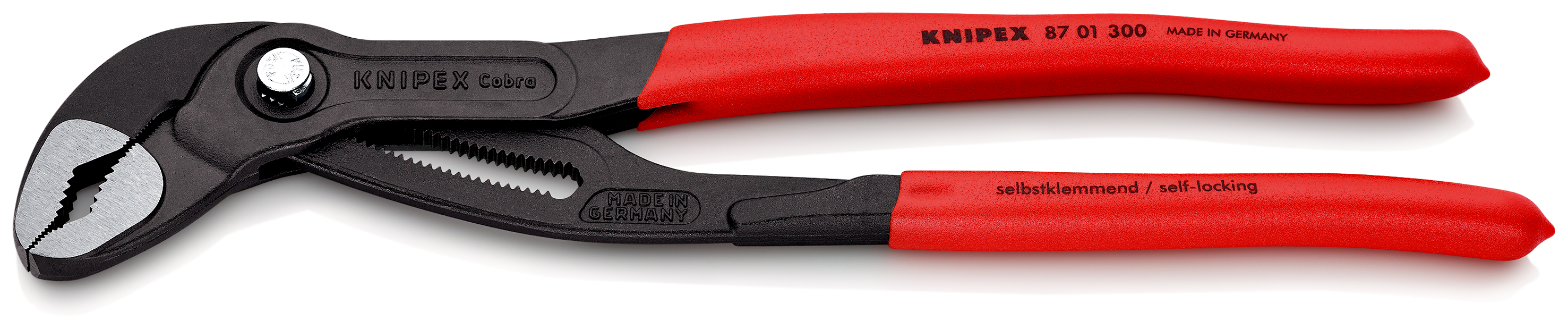 Knipex Cobra® 1-Piece Hightech Water Pump Pliers, 300 mm Overall, 0.42in Jaw