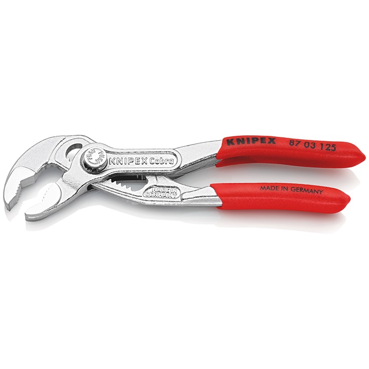 87-03-125 Knipex Cobra® Hightech Water Pump Pliers, 125 mm Overall, 15.48mm Jaw