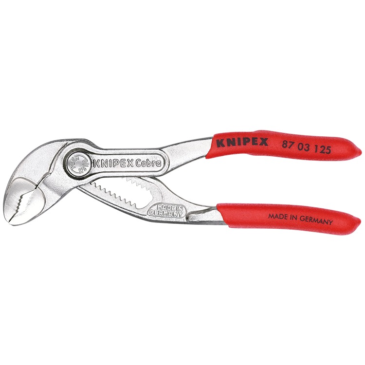 87-03-125 Knipex Cobra® Hightech Water Pump Pliers, 125 mm Overall, 15.48mm Jaw