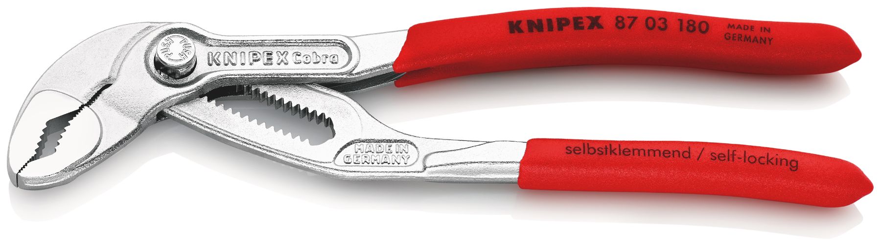 Knipex Cobra® Hightech Water Pump Pliers, 180 mm Overall, 1.06in Jaw