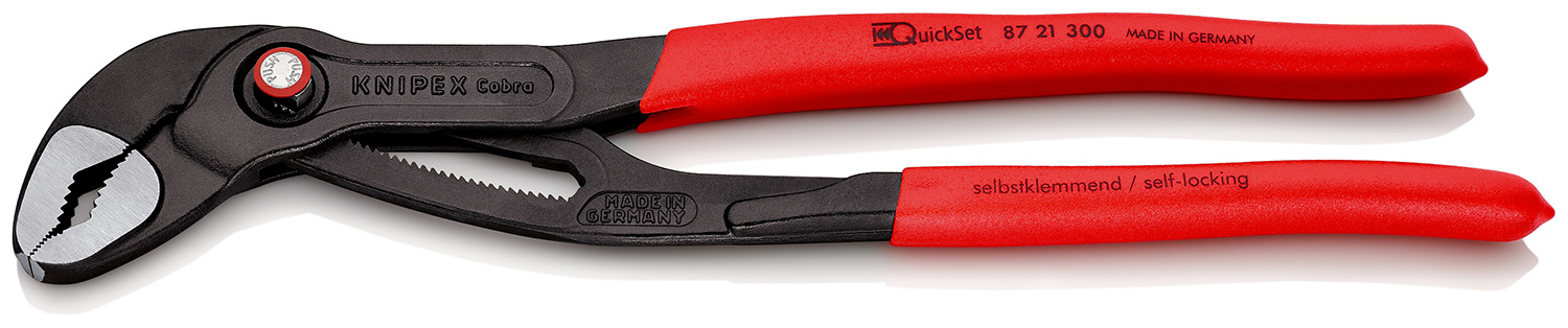 Knipex Cobra® QuickSet 1-Piece Water Pump Plier, 300 mm Overall, 70mm Jaw