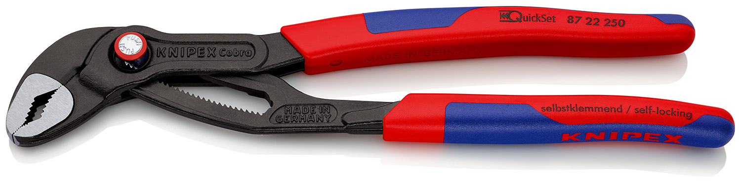 Knipex Cobra® QuickSet 1-Piece Water Pump Plier, 250 mm Overall, 50mm Jaw