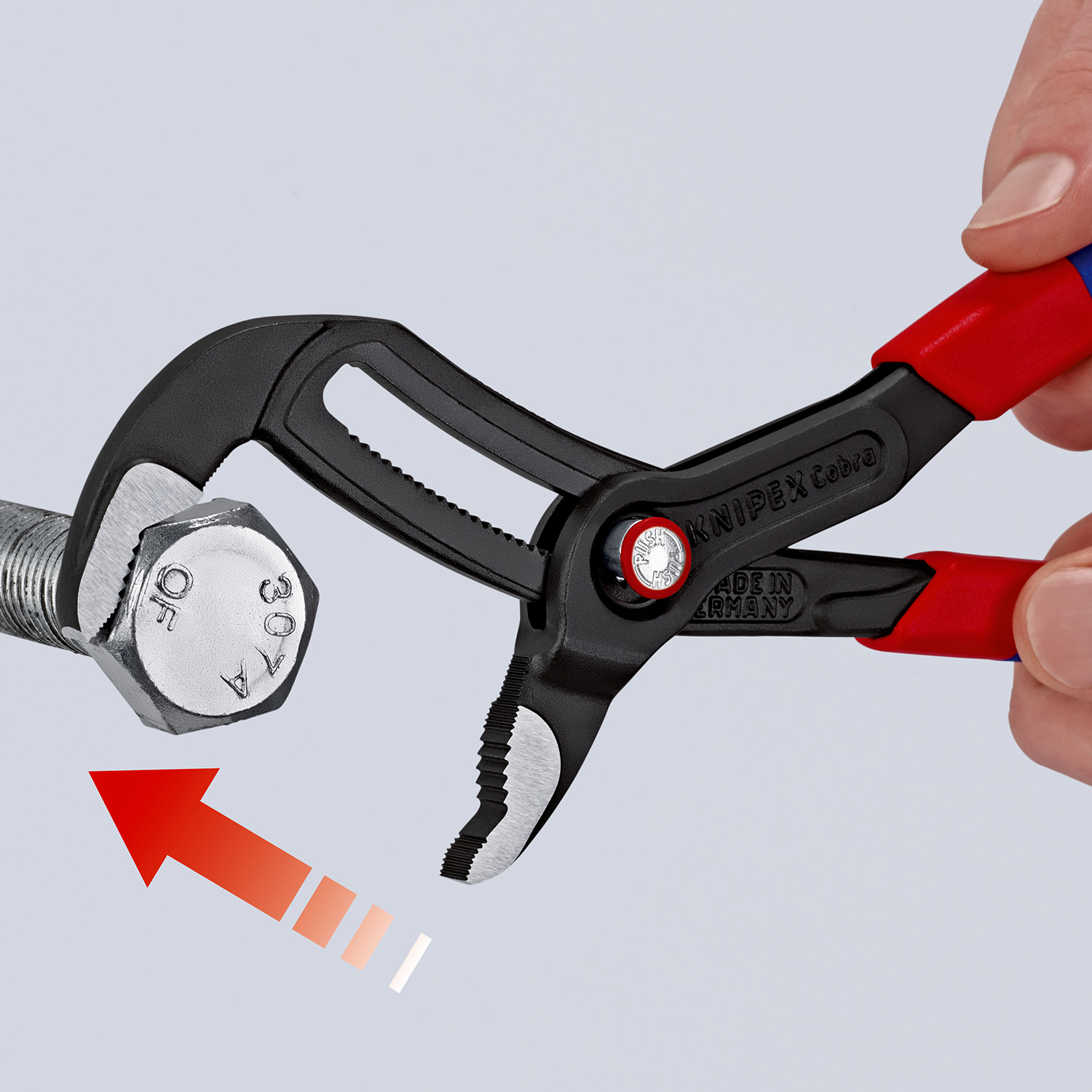 87-22-250 Knipex Cobra® QuickSet 1-Piece Water Pump Plier, 250 mm Overall, 50mm Jaw