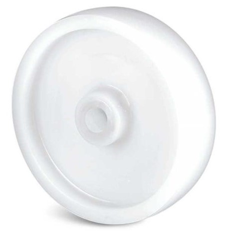 Guitel Hervieu Polypropylene, One Piece White Trolley Wheel, 100 kg