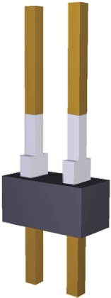 TE Connectivity AMPMODU MOD II Series Straight Through Hole Pin Header, 1 Contact(s), 2.54 mm Pitch, 1 Row, Unshrouded