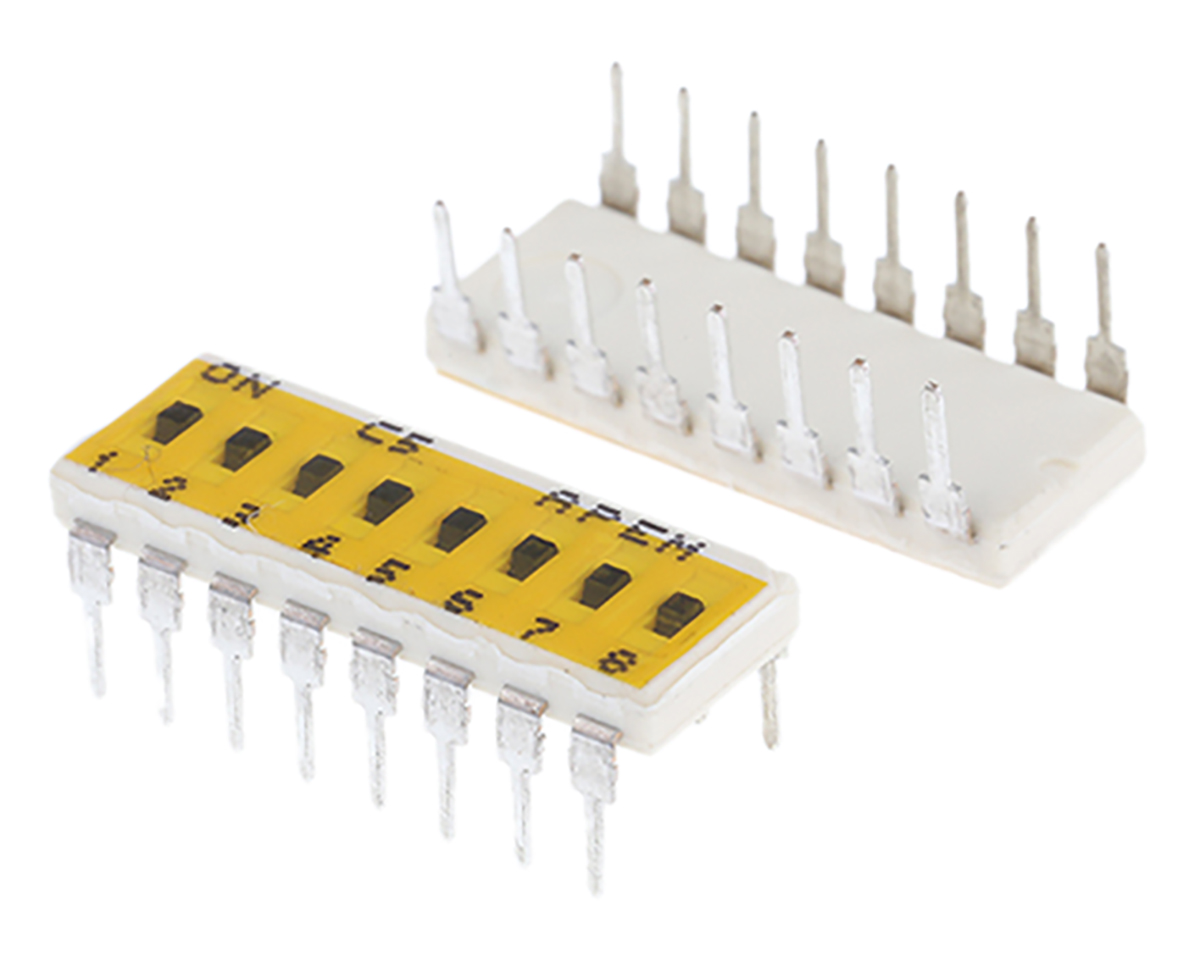 APEM 8 Way Through Hole DIP Switch SPST