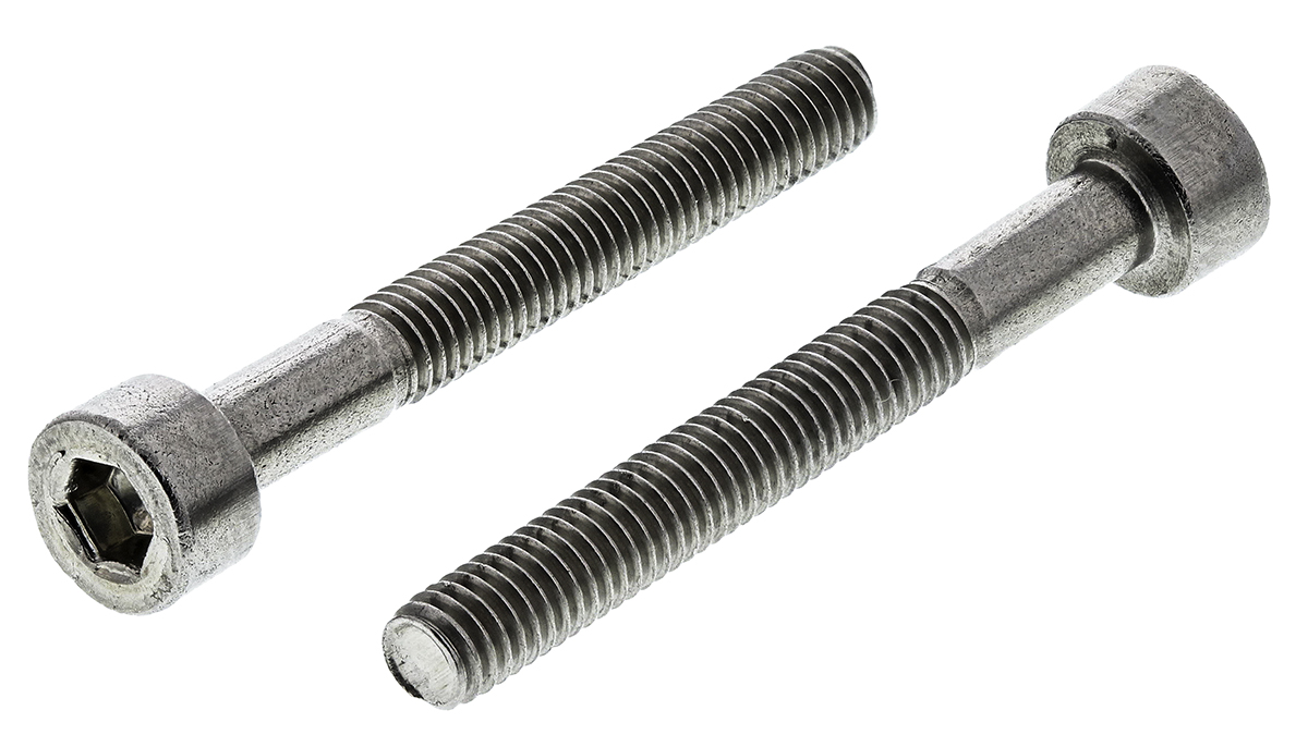 RS PRO Plain Stainless Steel Hex Socket Cap Screw, Hex, M3 x 25 mm