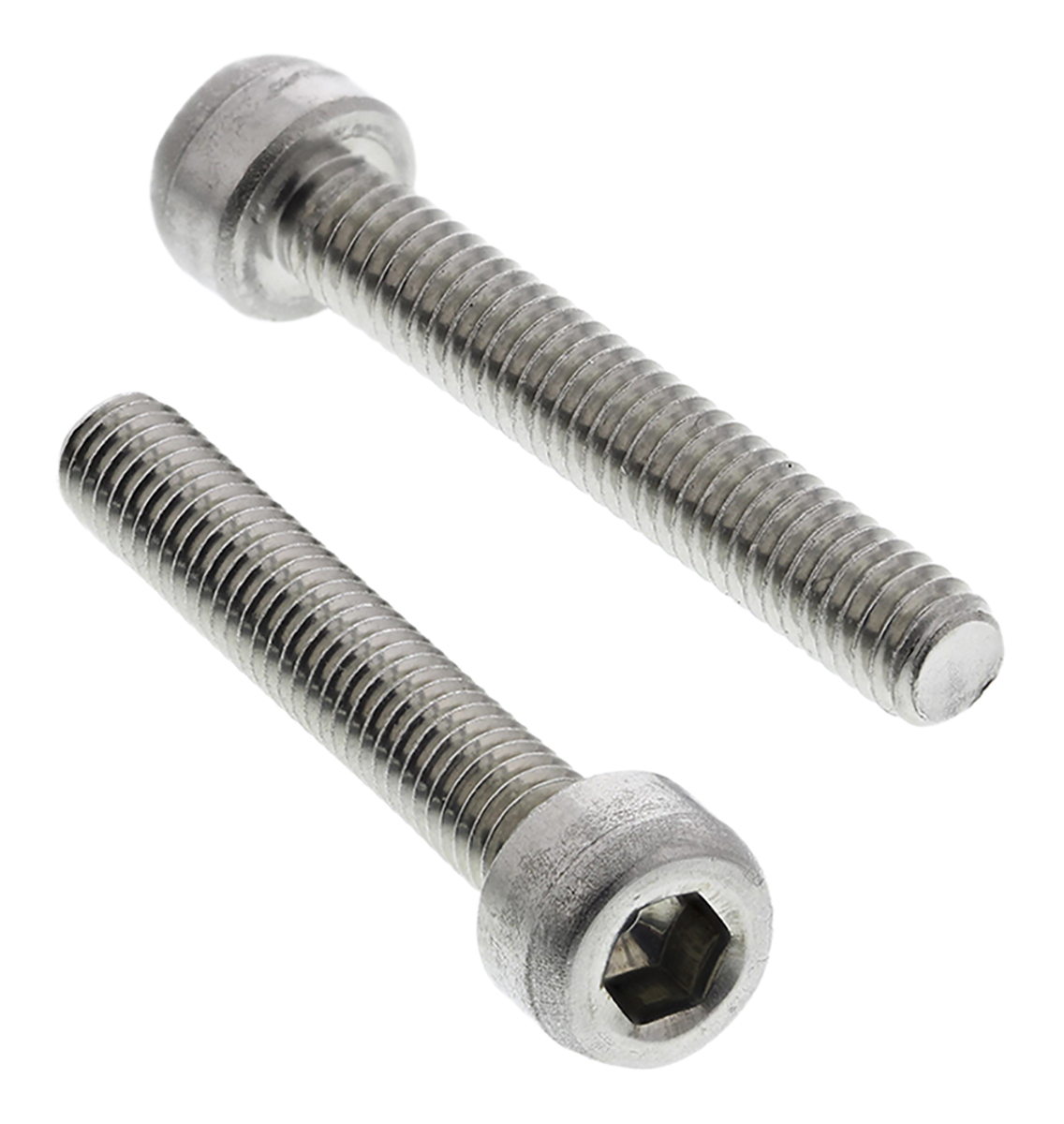 RS PRO Plain Stainless Steel Hex Socket Cap Screw, Hex, M4 x 25 mm