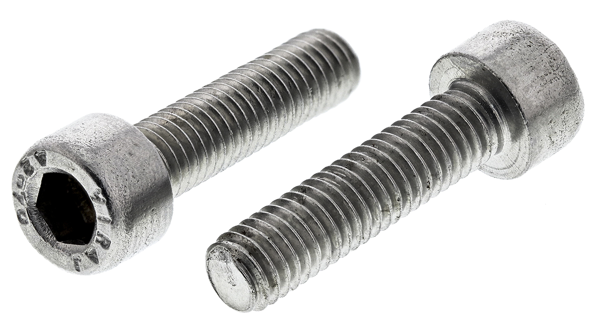 RS PRO Plain Stainless Steel Hex Socket Cap Screw, Hex, M5 x 20 mm