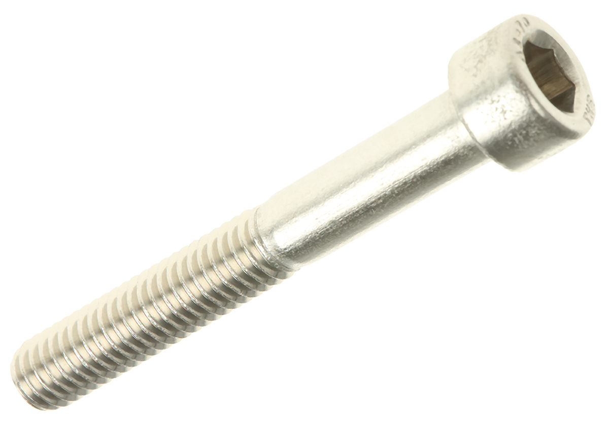 RS PRO Plain Stainless Steel Hex Socket Cap Screw, Hex, M6 x 45 mm