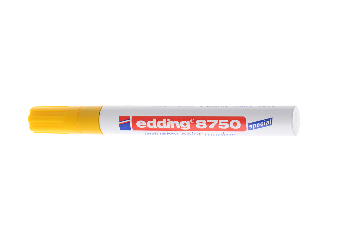 Edding Yellow 4 mm Paint Marker Pen for use with Metal, Plastic, Rubber Surfaces