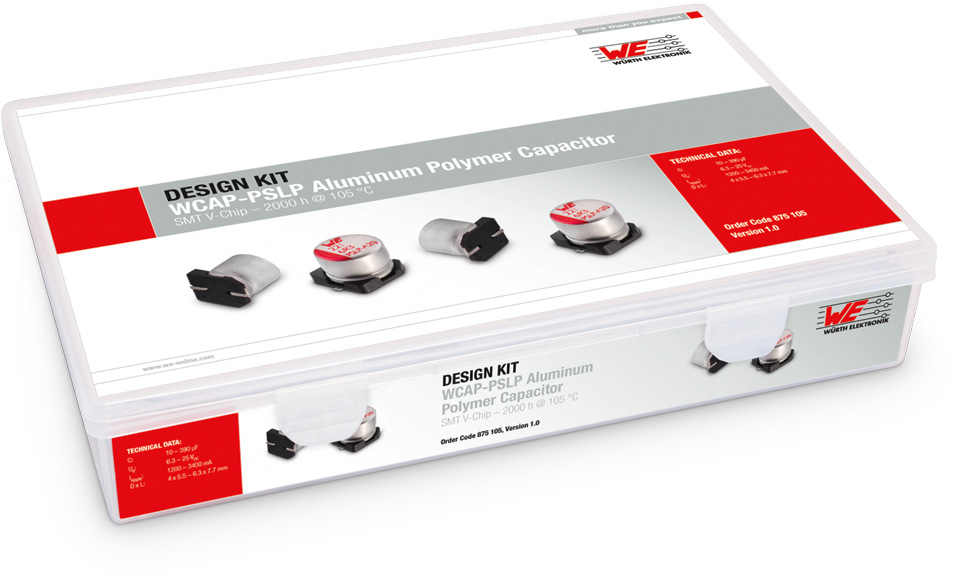 Wurth Elektronik, Surface Mount Aluminium Capacitor Kit 29