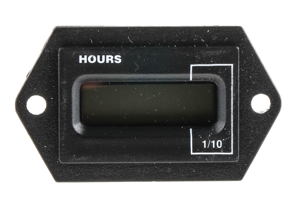 Curtis Hour Meter, 6 Digit LCD, 5 → 12 V dc, 6 → 12 V ac