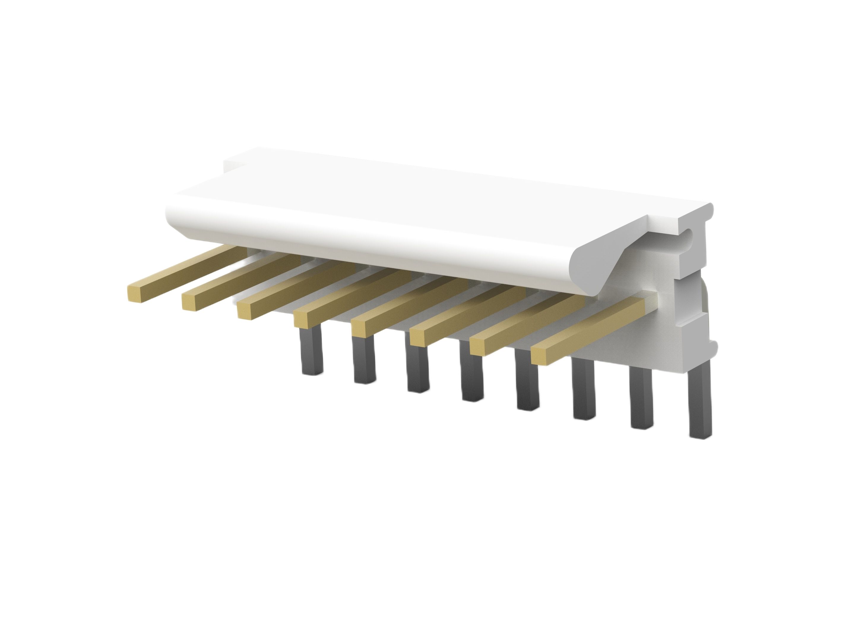 TE Connectivity MTA-100 Series Right Angle Board PCB Header, 8 Contact(s), 2.54 mm Pitch, 1 Row, Shrouded