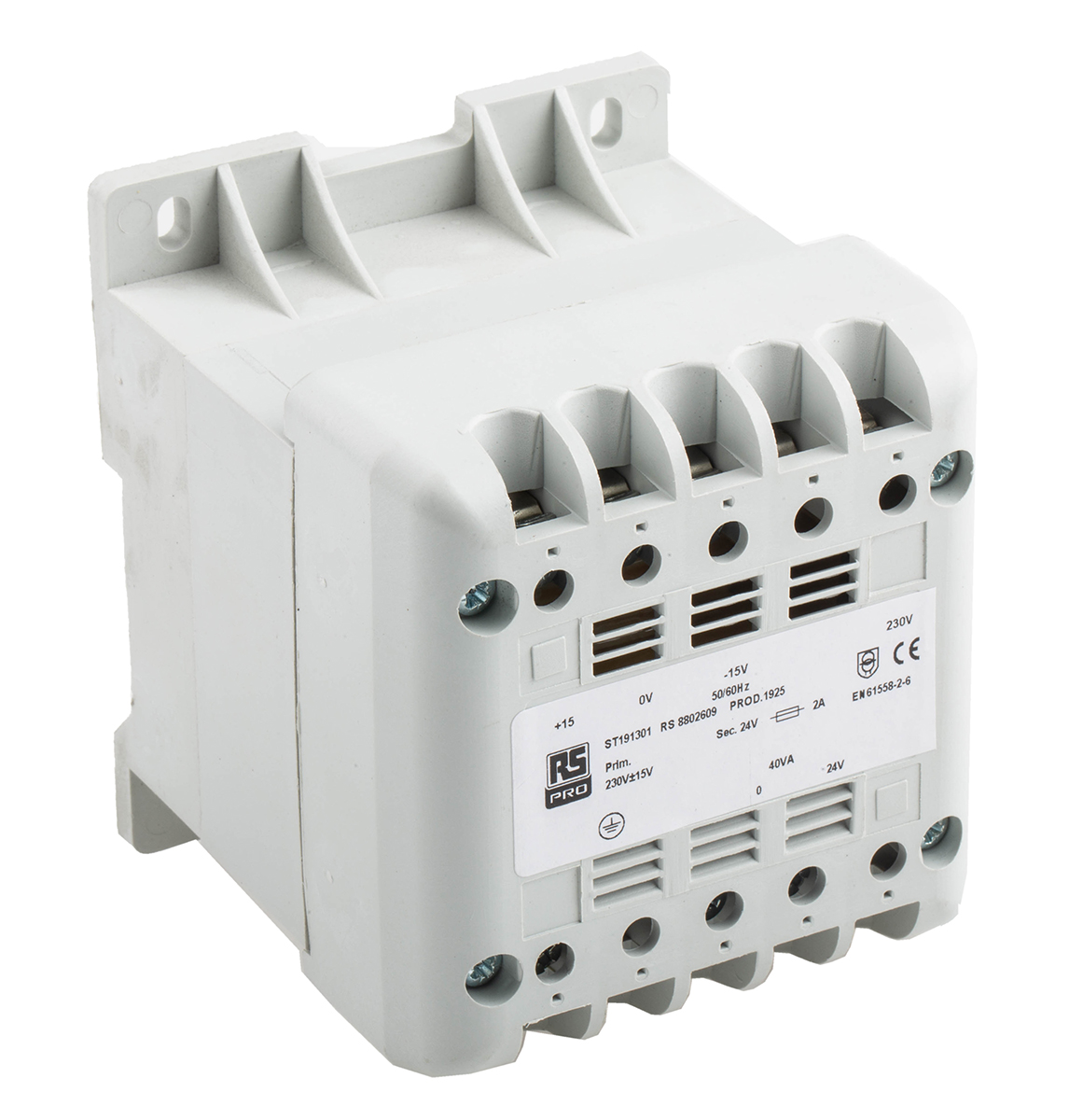 RS PRO 400 VA DIN Rail Transformer, 230 V, 400 V ac Primary, 24 V, 115 V ac, 12 V Secondary, IECBSEN 615581, ASNZS