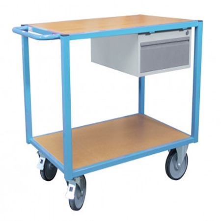 FIMM 2 Steel 2 Fixed + 2 Swivel with Brake Trolley, 1060 mm, 500 kg Load, 680 mm