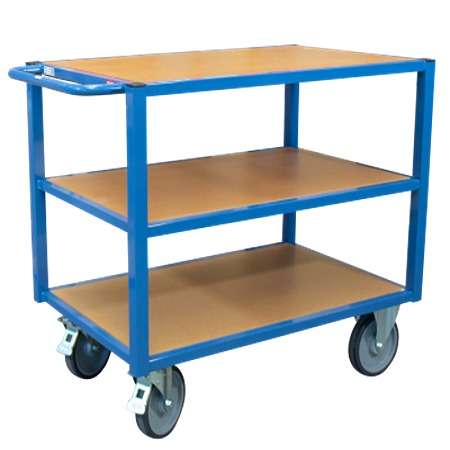FIMM 3 Steel 2 Fixed + 2 Swivel with Brake Trolley, 1300 mm, 500 kg Load, 800 mm