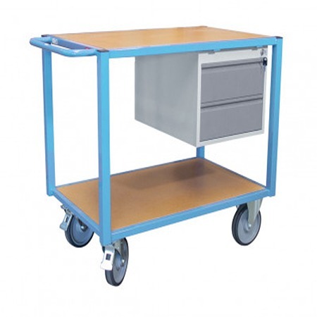 FIMM 2 Steel 2 Fixed + 2 Swivel Trolley, 1060 mm, 500 kg Load, 680 mm