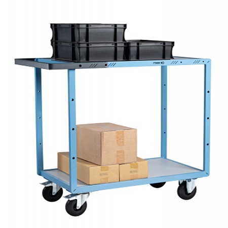 FIMM 2 Steel 2 Fixed + 2 Swivel with Brake Trolley, 850 mm, 250 kg Load, 500 mm