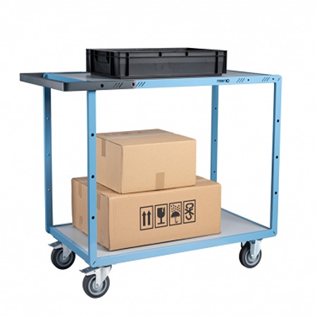FIMM 2 Steel 2 Fixed + 2 Swivel with Brake Trolley, 1000 mm, 250 kg Load, 600 mm
