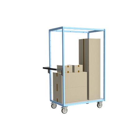 FIMM 9 Steel 2 Fixed + 2 Swivel with Brake Trolley, 965 mm, 250 kg Load, 600 mm