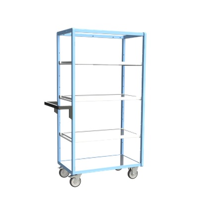 FIMM 3 Steel 2 Fixed + 2 Swivel with Brake Trolley, 815 mm, 250 kg Load, 500 mm