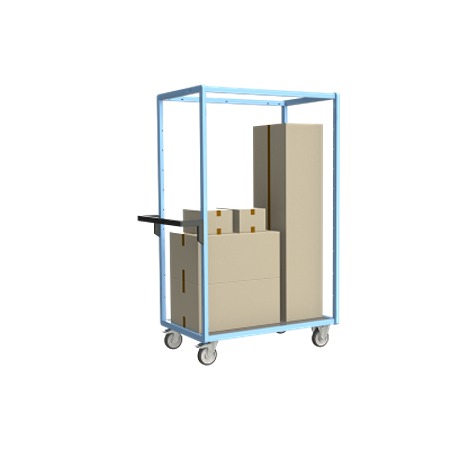 FIMM 9 Steel 2 Fixed + 2 Swivel with Brake Trolley, 965 mm, 250 kg Load, 600 mm