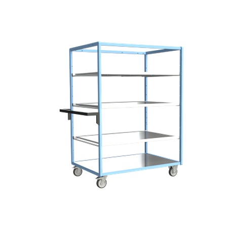 FIMM 3 Steel 2 Fixed + 2 Swivel with Brake Trolley, 1165 mm, 250 kg Load, 800 mm