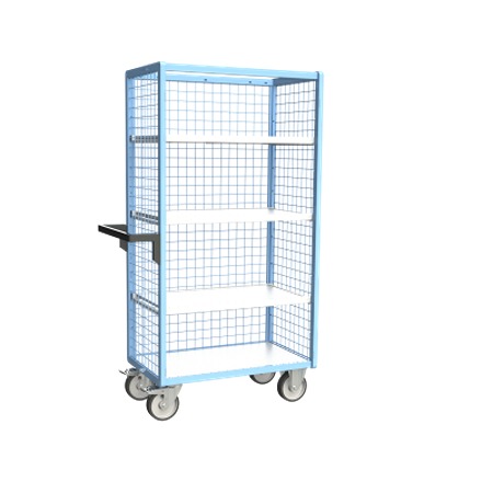 FIMM 3 Steel 2 Fixed + 2 Swivel with Brake Trolley, 815 mm, 500 kg Load, 485 mm