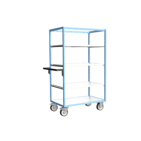 FIMM 3 Steel 2 Fixed + 2 Swivel with Brake Trolley, 965 mm, 500 kg Load, 600 mm