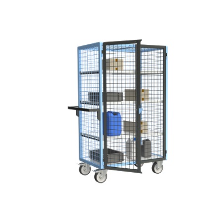FIMM 3 Steel 2 Fixed + 2 Swivel with Brake Trolley, 965 mm, 500 kg Load, 585 mm