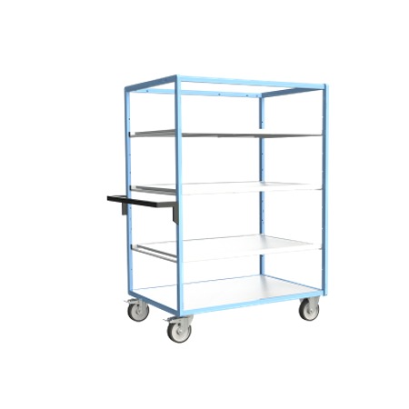 FIMM 3 Steel 2 Fixed + 2 Swivel with Brake Trolley, 1165 mm, 500 kg Load, 800 mm