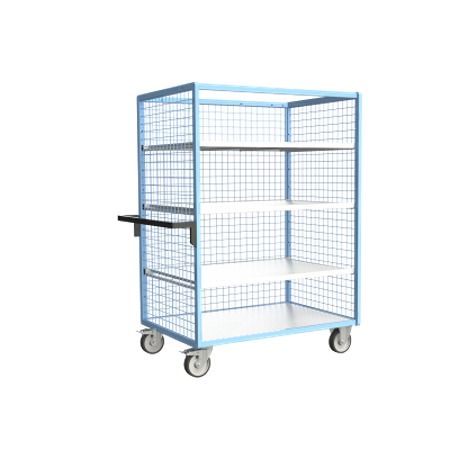 FIMM 3 Steel 2 Fixed + 2 Swivel with Brake Trolley, 1165 mm, 500 kg Load, 785 mm