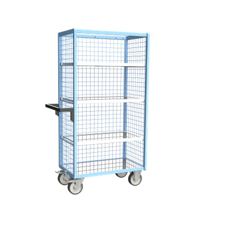 FIMM 3 Steel 2 Fixed + 2 Swivel with Brake Trolley, 815 mm, 500 kg Load, 485 mm