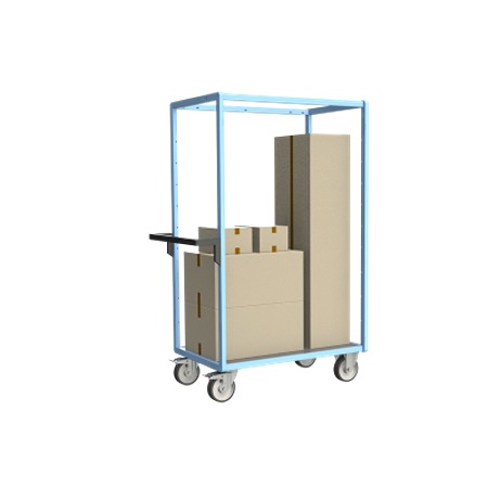 FIMM 3 Steel 2 Fixed + 2 Swivel with Brake Trolley, 965 mm, 500 kg Load, 600 mm