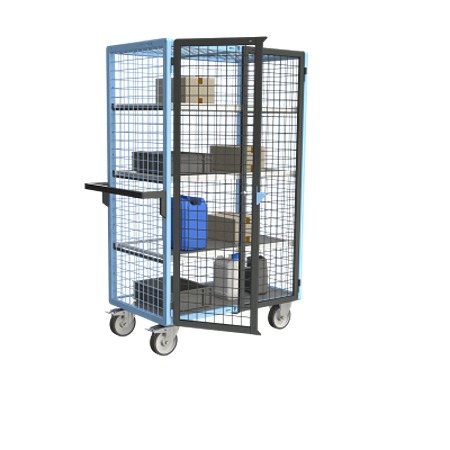FIMM 3 Steel 2 Fixed + 2 Swivel with Brake Trolley, 965 mm, 500 kg Load, 585 mm