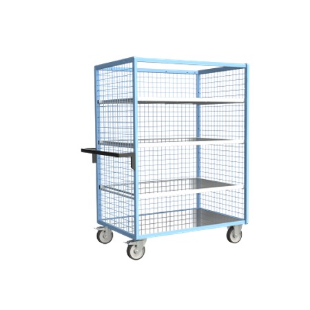 FIMM 3 Steel 2 Fixed + 2 Swivel with Brake Trolley, 1165 mm, 500 kg Load, 785 mm